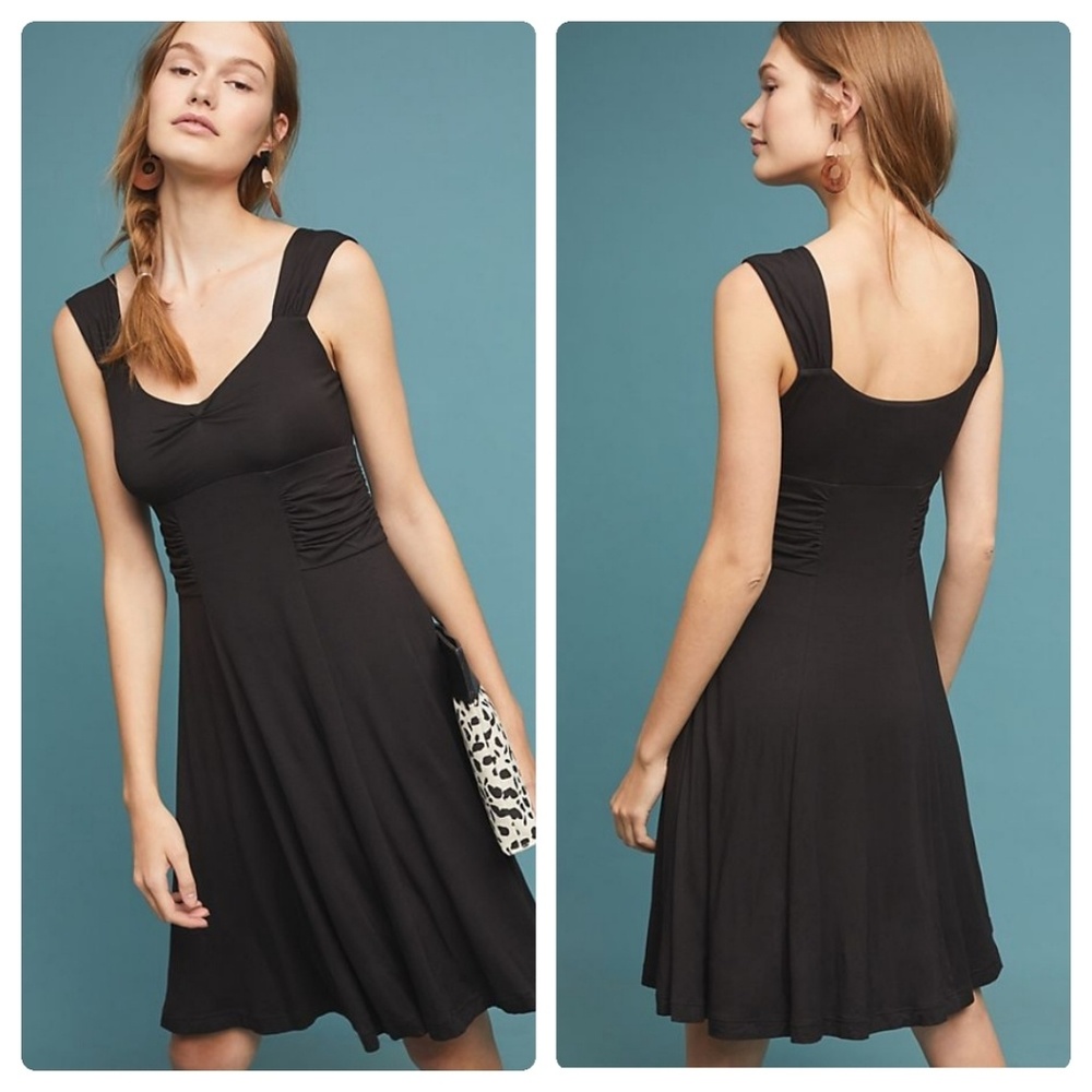 Anthropologie Black Sleeveless Mini Dress